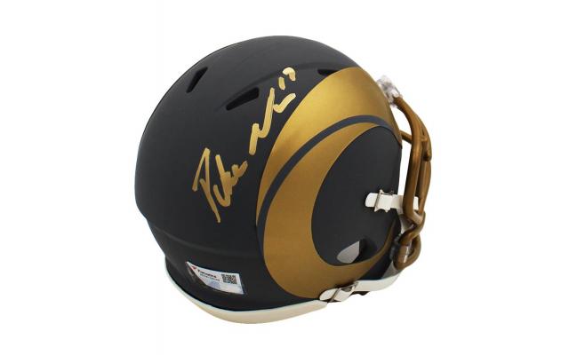 Puka Nacua Signed Los Angeles Ram Speed Slate NFL Mini Helmet