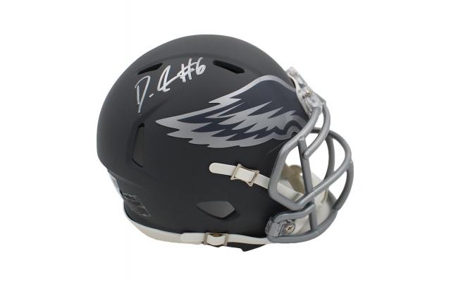 Devonta Smith Signed Philadelphia Eagles Speed Slate NFL Mini Helmet