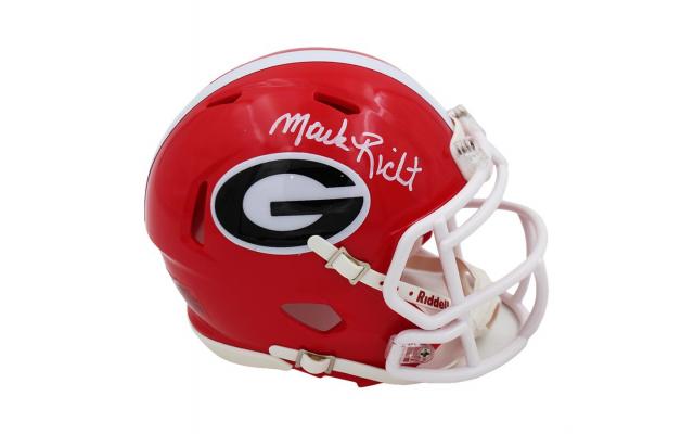 Mark Richt Signed Georgia Bulldogs Speed NCAA Mini Helmet