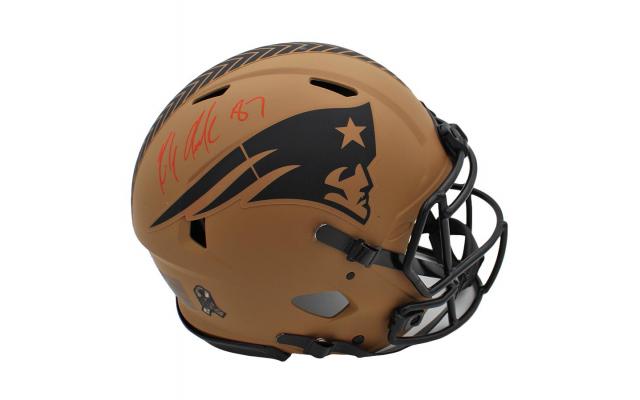 Rob Gronkowski Signed New England Patriots Speed Authentic Salute To Service 2 NFL Helmet