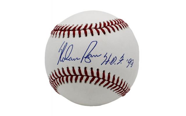 Nolan Ryan Signed Texas Rangers MLB Baseball with “HOF 99” Inscription