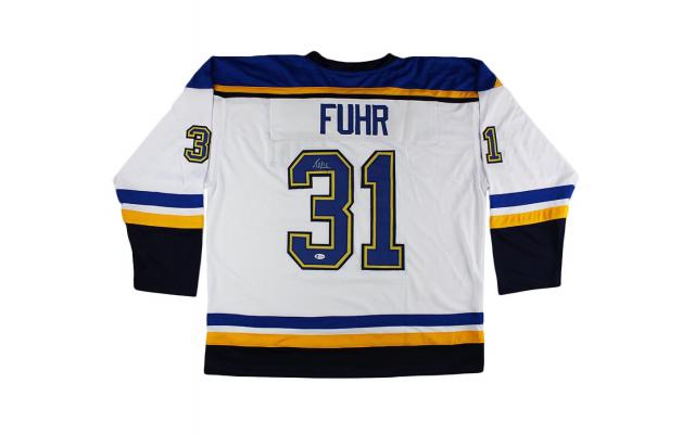 Grant Fuhr Signed St. Louis Custom White Jersey
