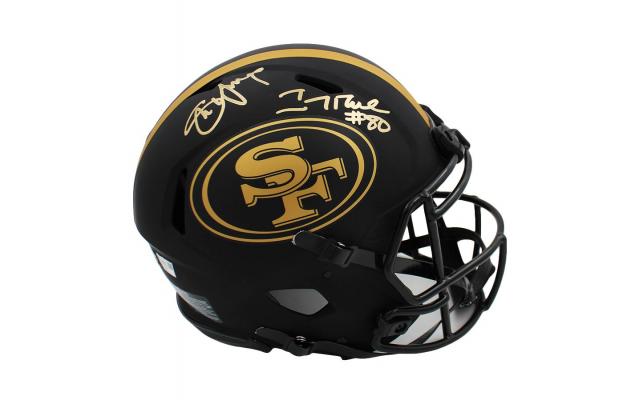 Jerry Rice and Steve Young Signed San Francisco 49ers Speed Authentic Eclipse NFL Helmet