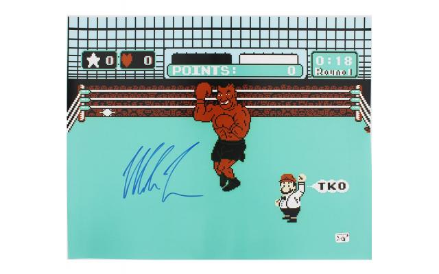 Mike Tyson Signed Boxing Unframed 16×20 Photo- Punch Out Shot